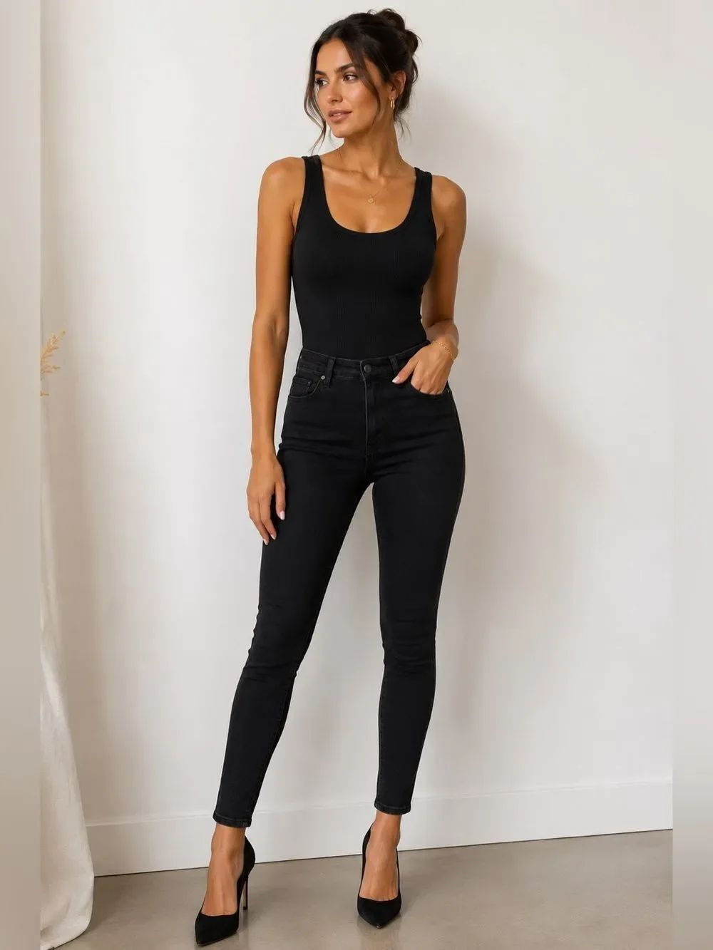 H&M Ribbed Racerback Thong Bodysuit. Size Small - Picture 2 of 10